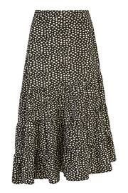 Mela Black Dalmatian Print Midi Skirt - Image 4 of 4