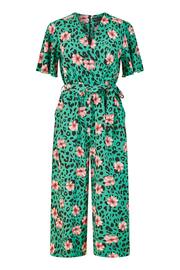 Mela Green Animal Print Jumpsuit With Angel Sleeves - Image 5 of 5
