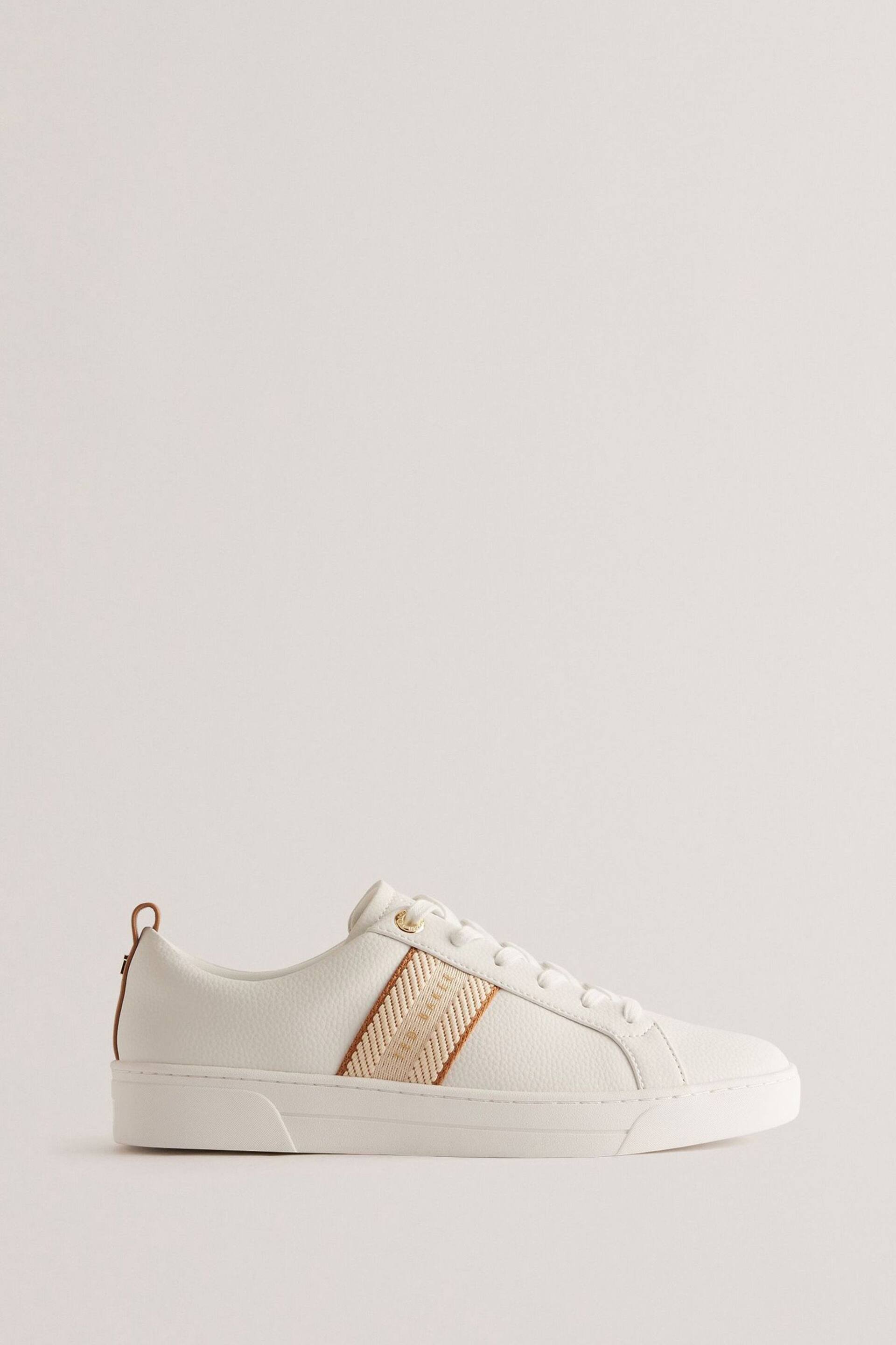 Ted Baker Brown Webbing Cupsole Baily Trainers - Image 1 of 5