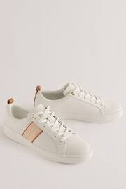 Ted Baker Brown Webbing Cupsole Baily Trainers - Image 2 of 5