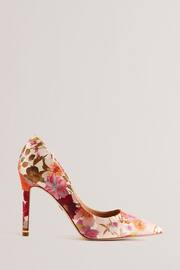 Ted Baker Cream Floral High Heeled Caaraa Pumps With River Of Gold Heel - Image 1 of 5