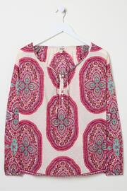 FatFace Ishana Purple Detail Paisley Blouse - Image 5 of 5