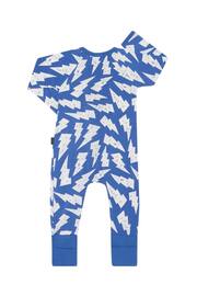 Bonds Blue Lightning Bolt Print Zip Sleepsuit - Image 2 of 4