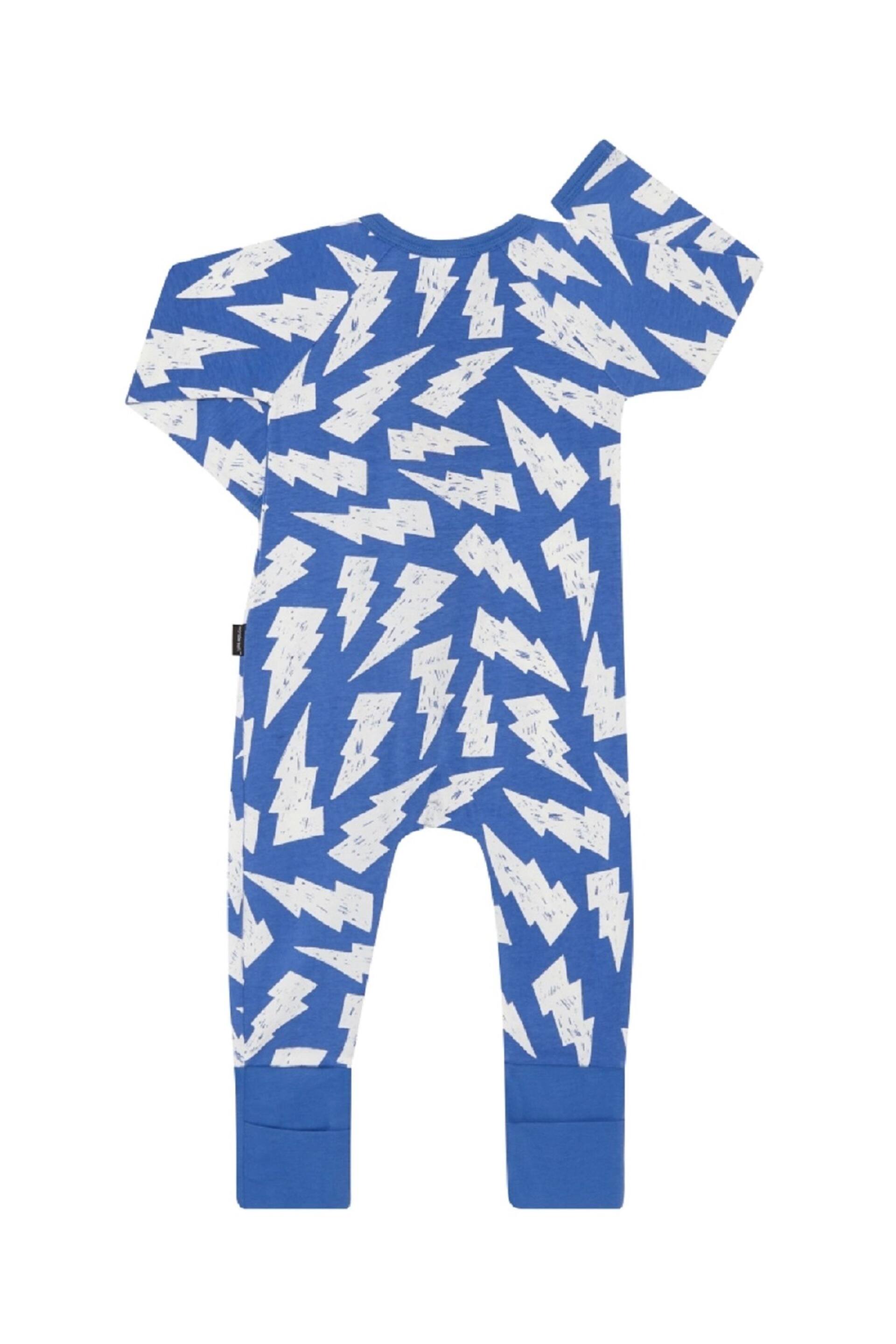 Bonds Blue Lightning Bolt Print Zip Sleepsuit - Image 2 of 4