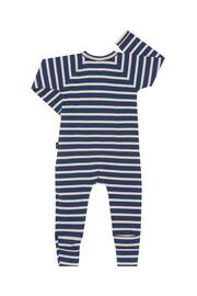 Bonds Blue Easy Stripe Zip Sleepsuit Wondersuit - Image 2 of 4