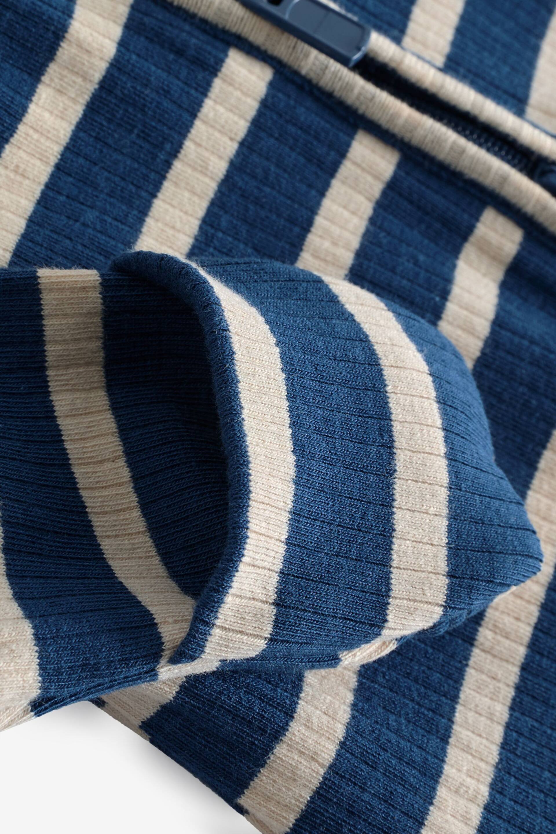 Bonds Blue Easy Stripe Zip Sleepsuit Wondersuit - Image 3 of 4