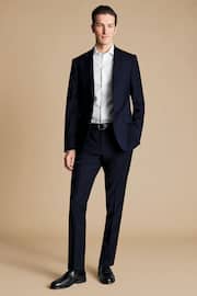 Charles Tyrwhitt Blue Slim Fit Italian Luxury Jacket - Image 4 of 5