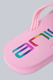 Animal Kids Pink Swish Glitter Logo Flip Flops - Image 5 of 5