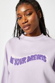 Skinnydip Oversized Purple In Your Dreams Sweatshirt - Image 4 of 4