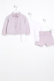 River Island Purple Girls 3 Piece Shacket Set - Image 5 of 6