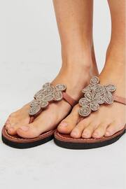 Aspiga Silver Mia Full Beaded Heel Sandals - Image 4 of 4