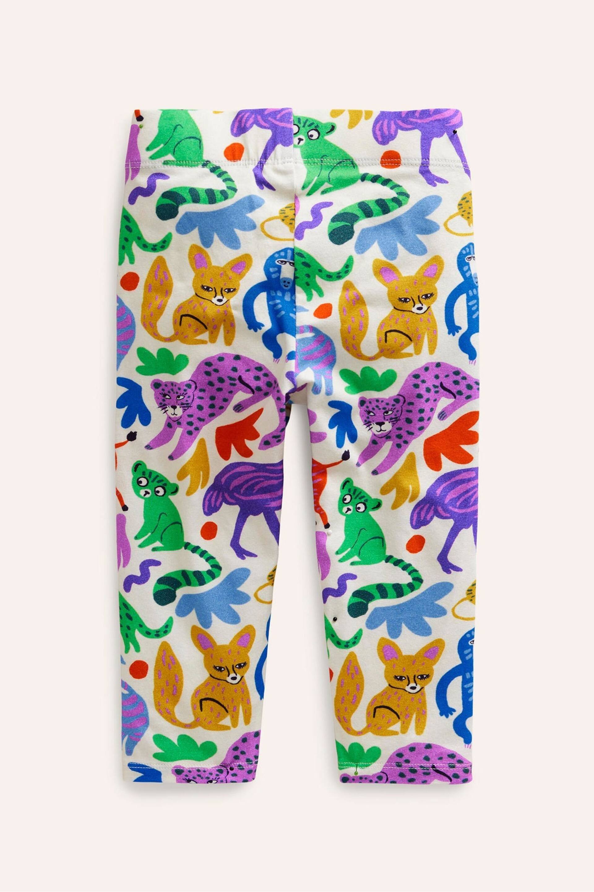 Boden White Safari Fun Cropped Leggings - Image 2 of 3