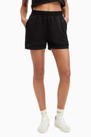 AllSaints Black Ewelina Lila Shorts - Image 2 of 6