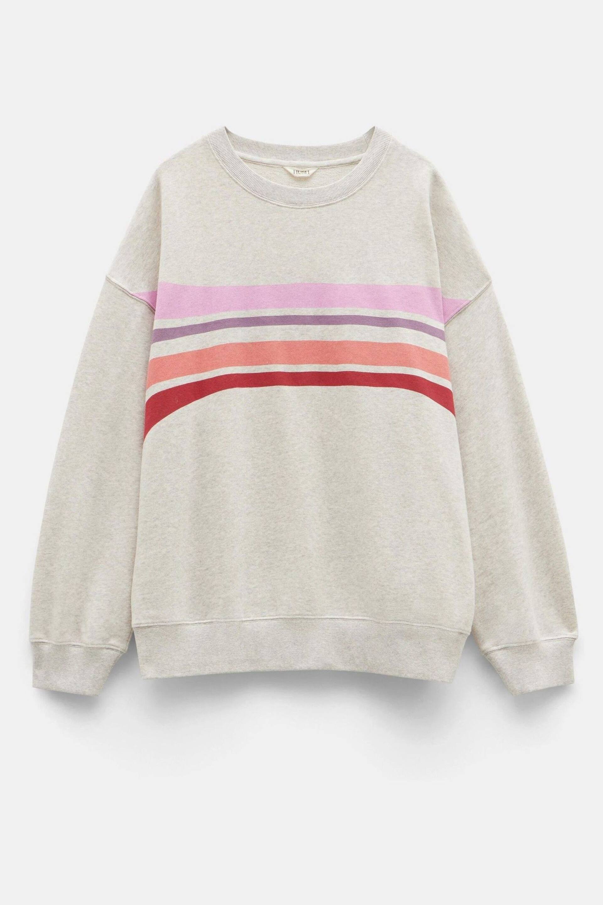 Hush Cream Eden Stripe Oversized Sweatshirt - Image 4 of 4