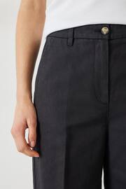 Hush Black Emily Cotton Wide Leg Trousers - Image 4 of 5