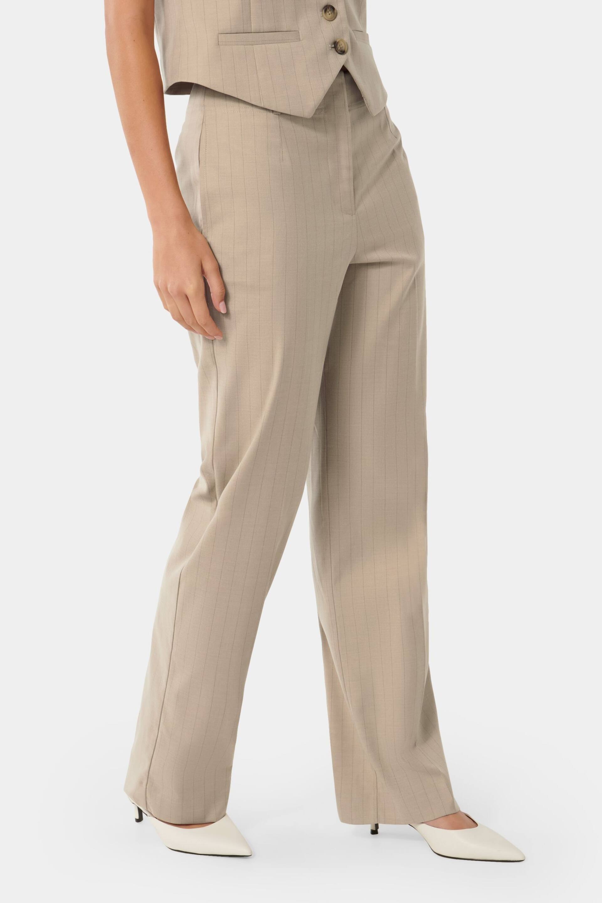 Forever New Natural Emmie Straight Leg Trousers - Image 3 of 5