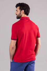 Lakeland Clothing Red Leon Cotton Blend Short Sleeve Polo Shirt - Image 4 of 4