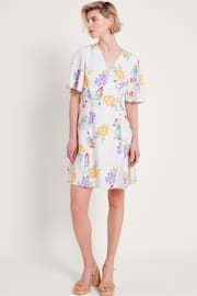 Monsoon Natural Sandie Floral Linen Dress - Image 1 of 5