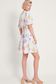 Monsoon Natural Sandie Floral Linen Dress - Image 3 of 5