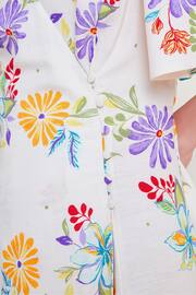 Monsoon Natural Sandie Floral Linen Dress - Image 5 of 5
