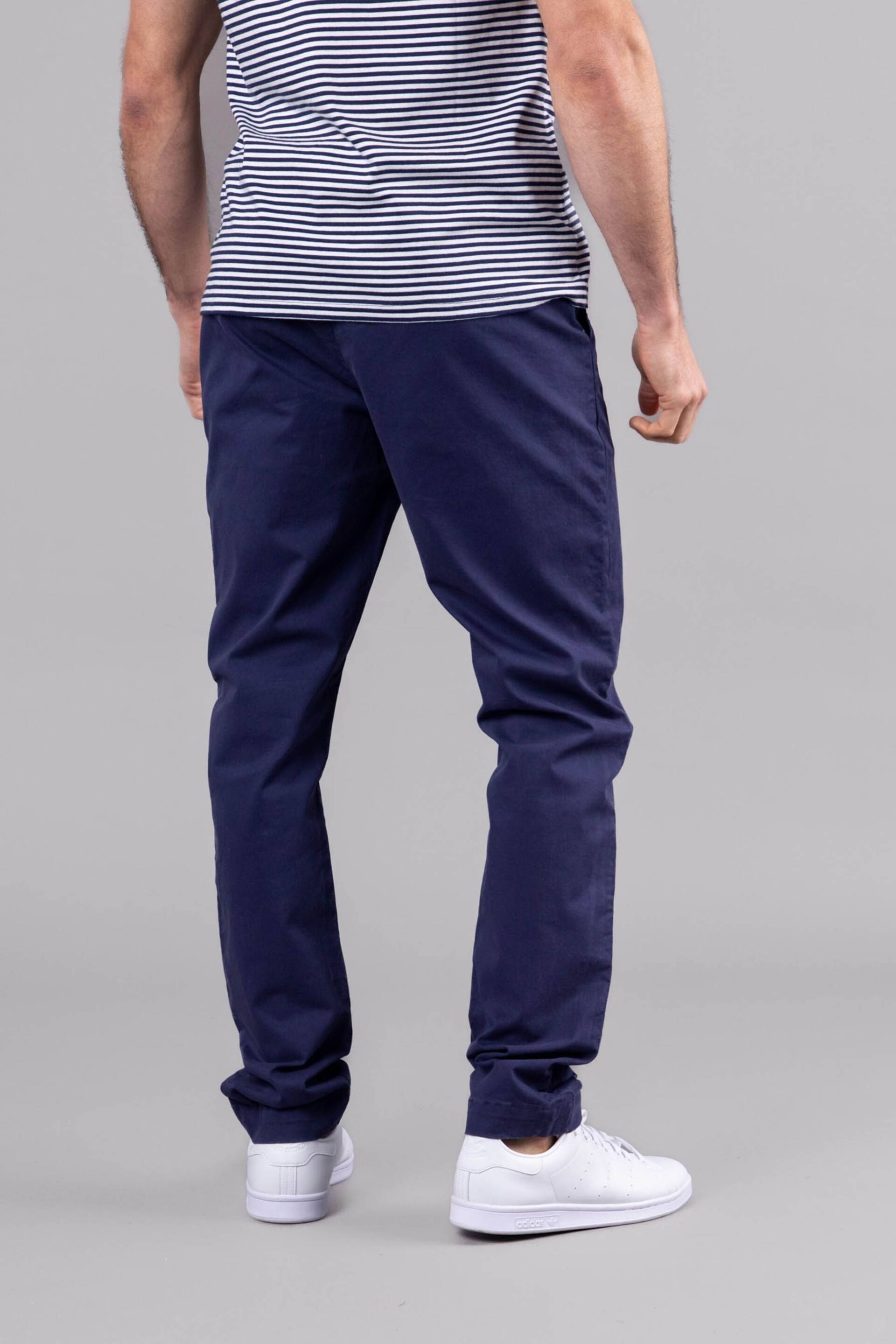 Lakeland Clothing Blue Noel Cotton Chinos Trousers - Image 3 of 5