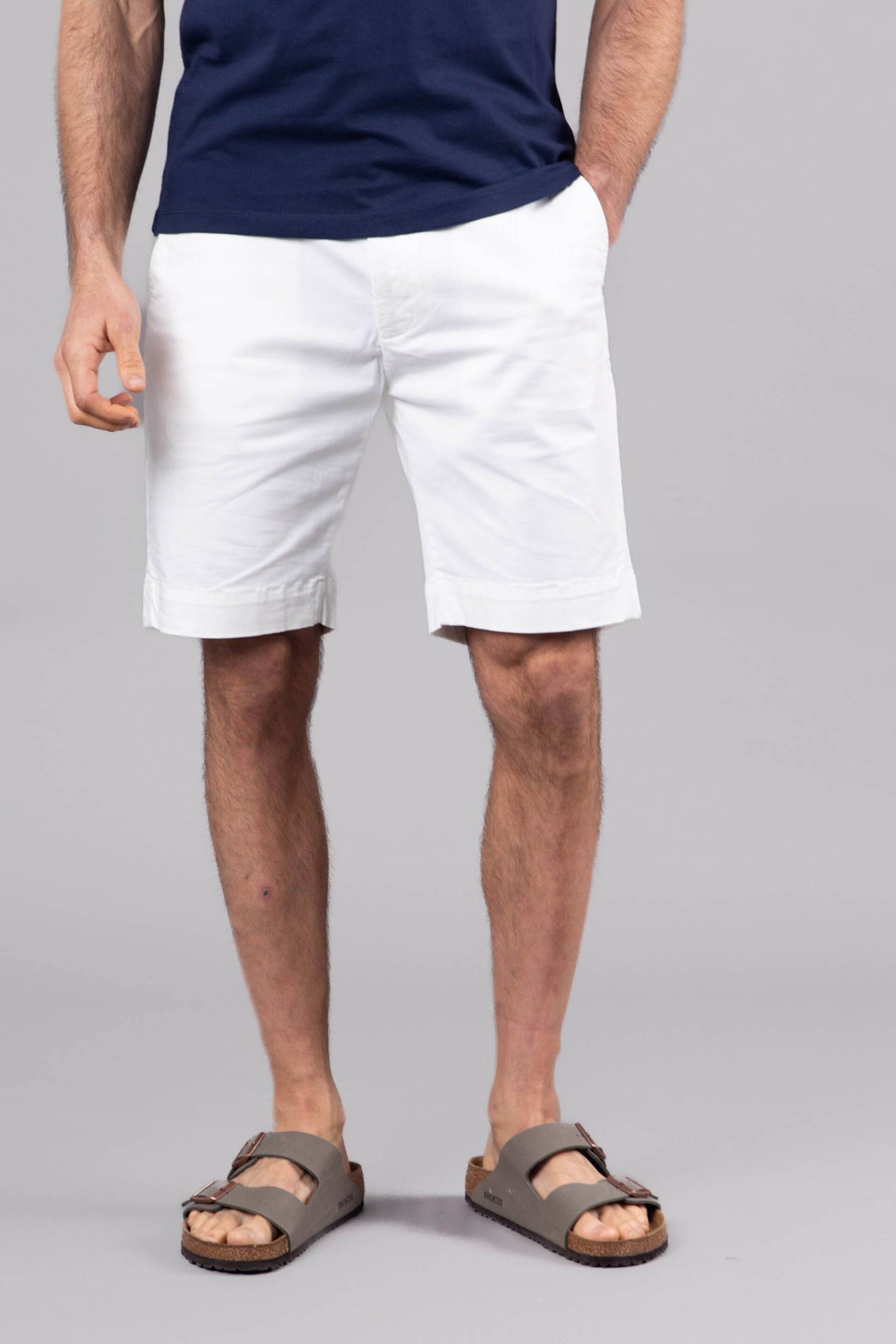 Lakeland Clothing Cream Fynn Cotton Shorts - Image 1 of 4