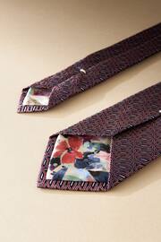Navy Blue/Red Link Signature Made In Italy Tie - Image 3 of 3