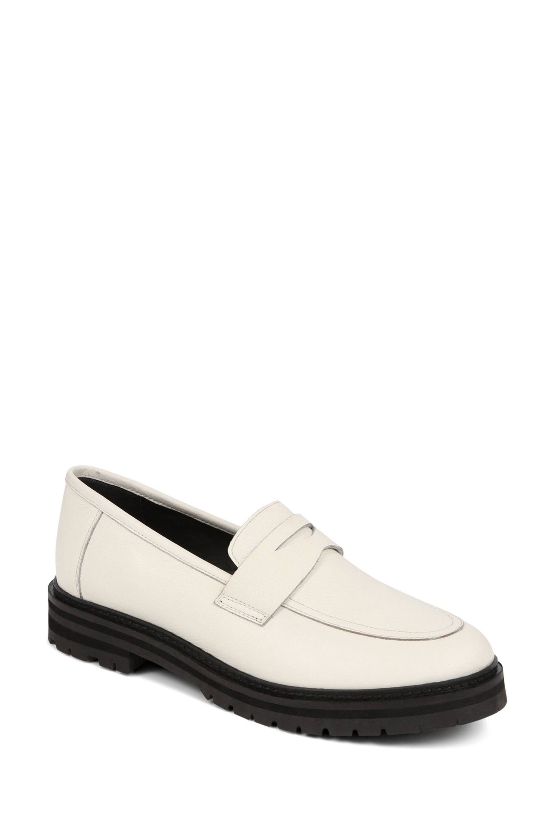 Jones Bootmaker Dara2 Leather White Loafers - Image 2 of 5