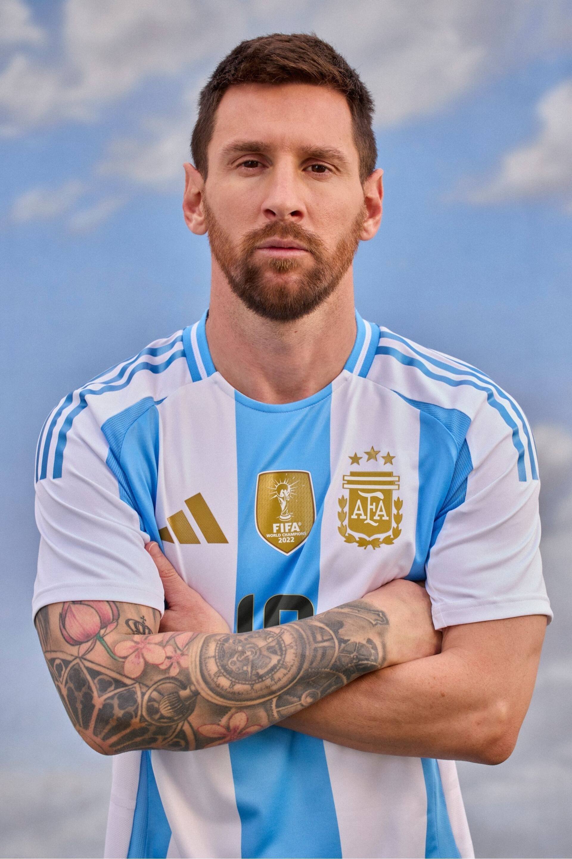 adidas White Argentina Home Shirt 2024 - Messi - Image 2 of 5