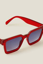 Accessorize Red Crystal Flat Top Sunglasses - Image 2 of 3