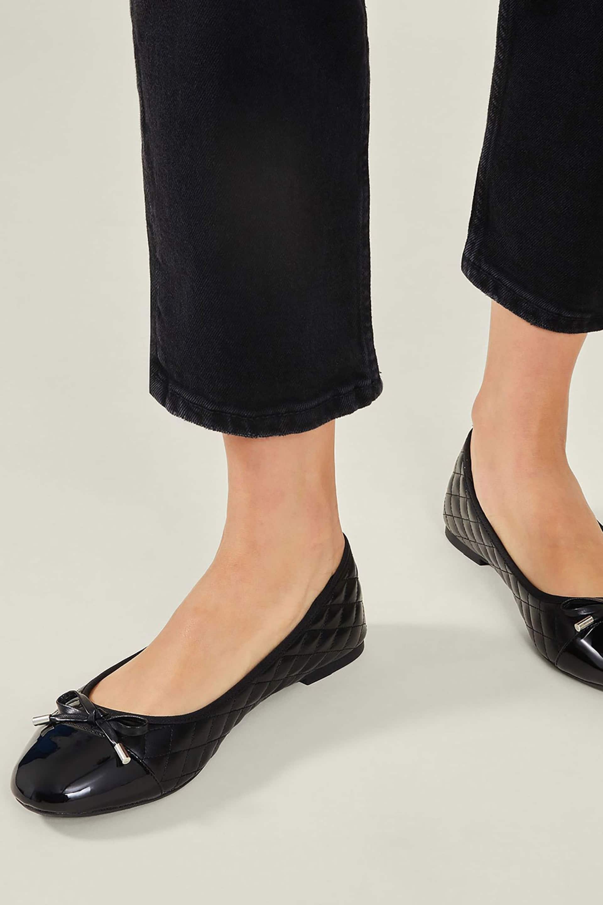 Accessorize Black Quilted Ballet Flats - Image 4 of 4
