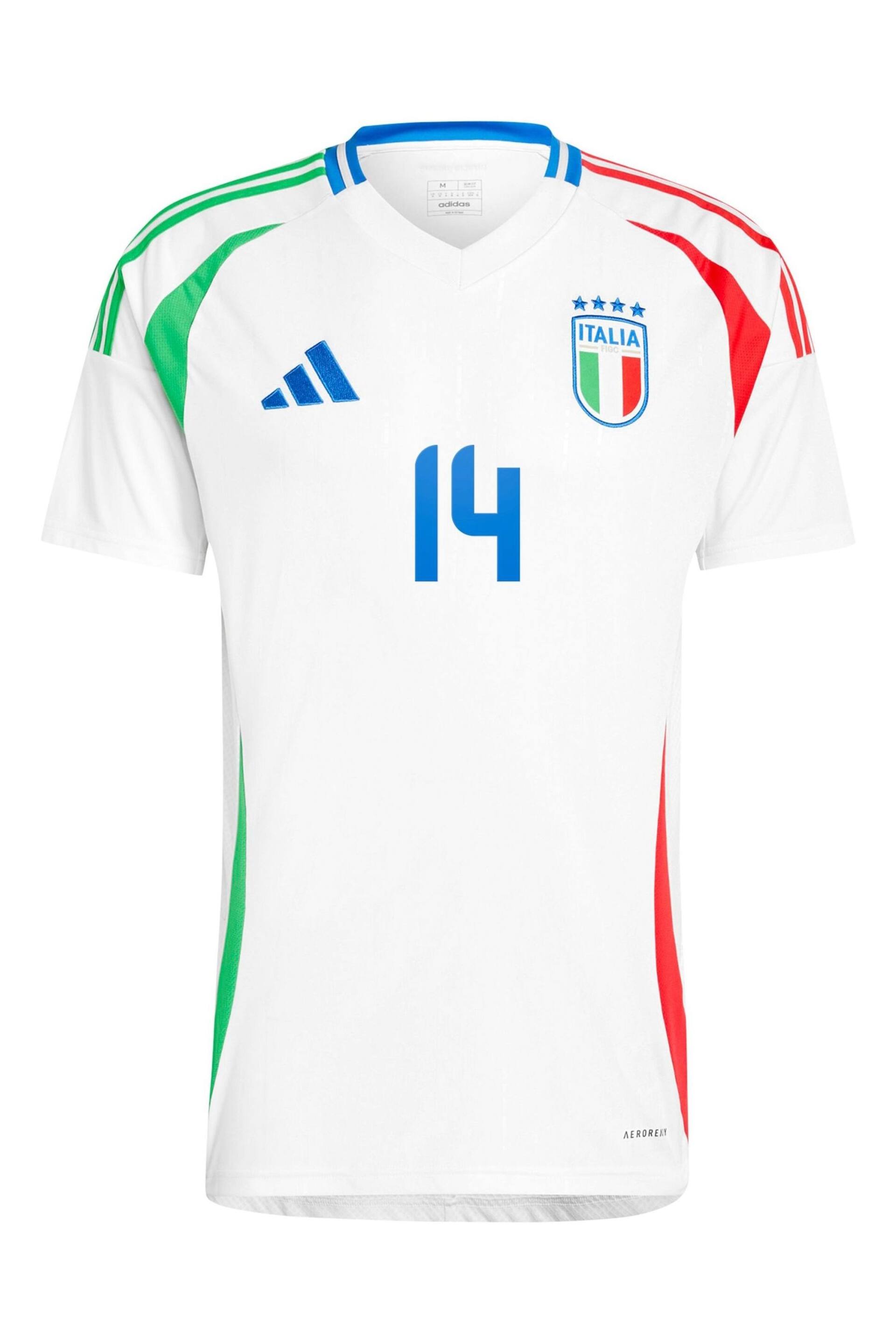 adidas White Italy Away 2024 Shirt - Image 2 of 3
