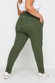 Yours Curve Green YOURS Curve Forest Green Acid Wash Joggers - Image 3 of 5