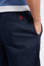 U.S. Polo Assn. Mens Blue Linen Blend Deck Shorts - Image 2 of 8