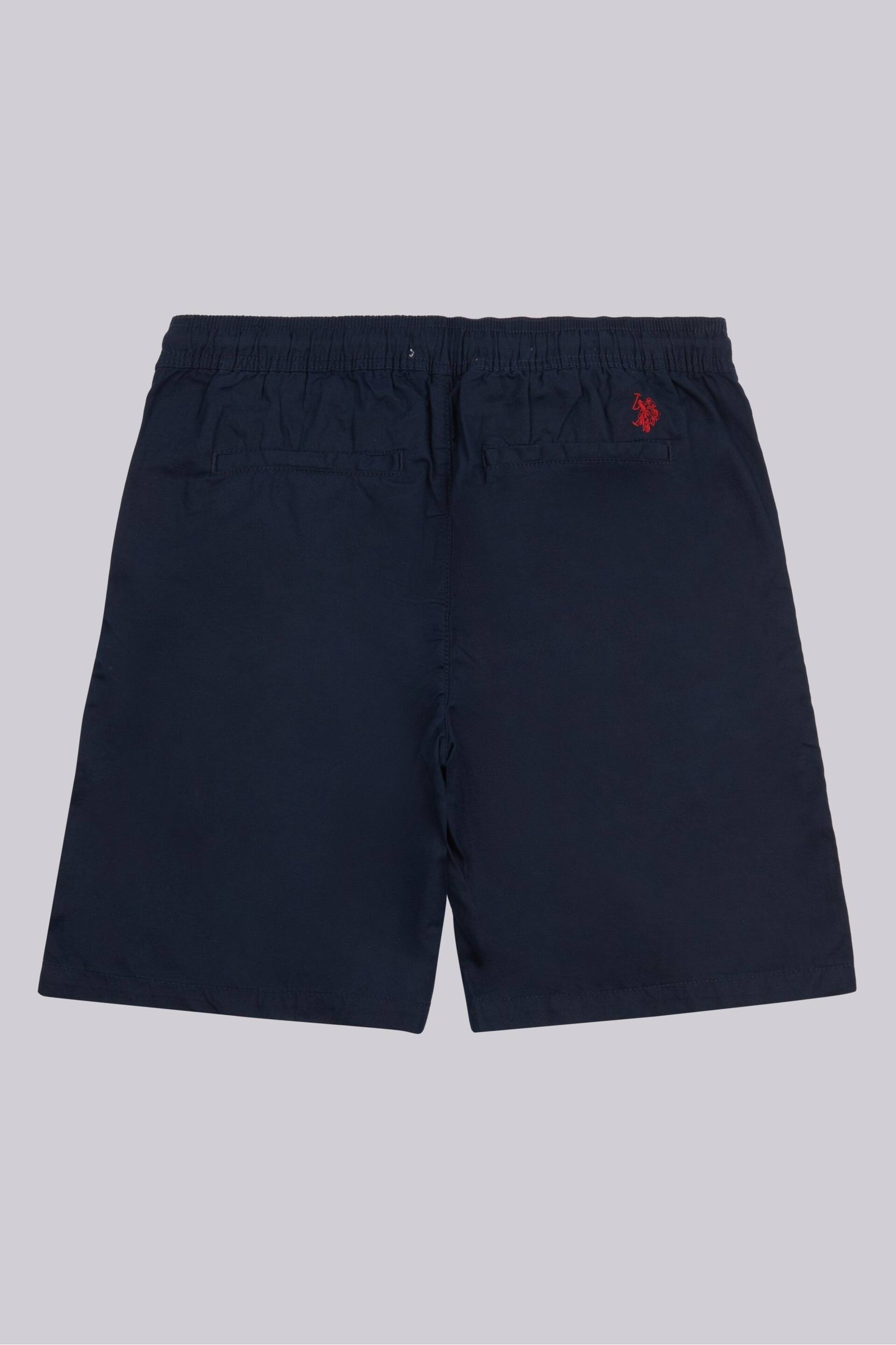 U.S. Polo Assn. Mens Blue Linen Blend Deck Shorts - Image 6 of 8