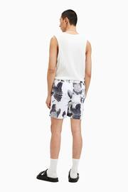 AllSaints White Frequency Swim Shorts - Image 8 of 9
