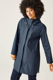 Regatta Blue Truelsa Mid Length Hooded Rain Jacket - Image 1 of 7