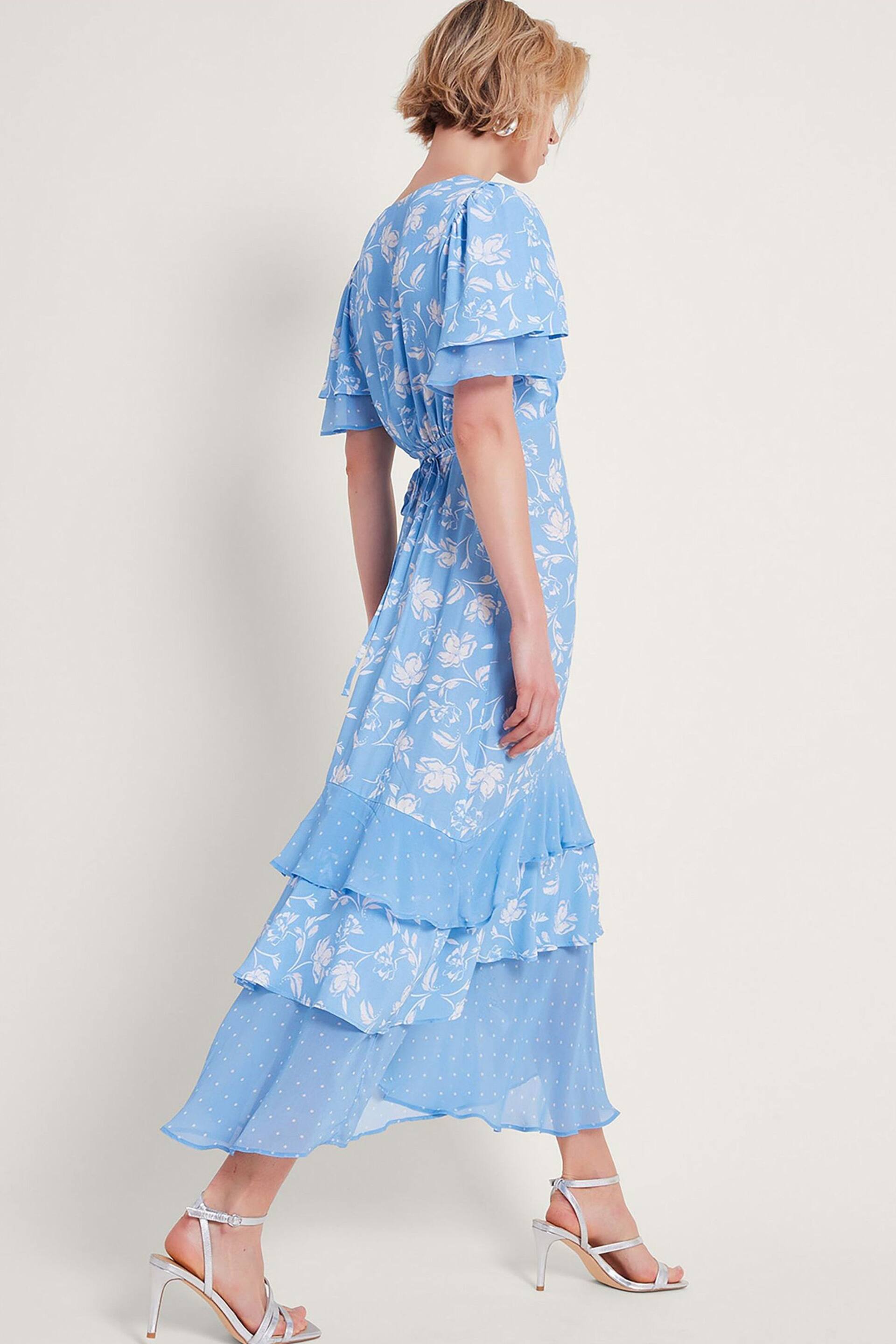 Monsoon Blue Simone Tiered Dress - Image 4 of 5