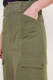 Monsoon Green Lucia Cargo Midi Skirt - Image 4 of 5