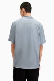 AllSaints Grey Venice Short Sleeve Shirt - Image 3 of 7