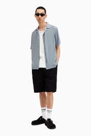 AllSaints Grey Venice Short Sleeve Shirt - Image 4 of 7