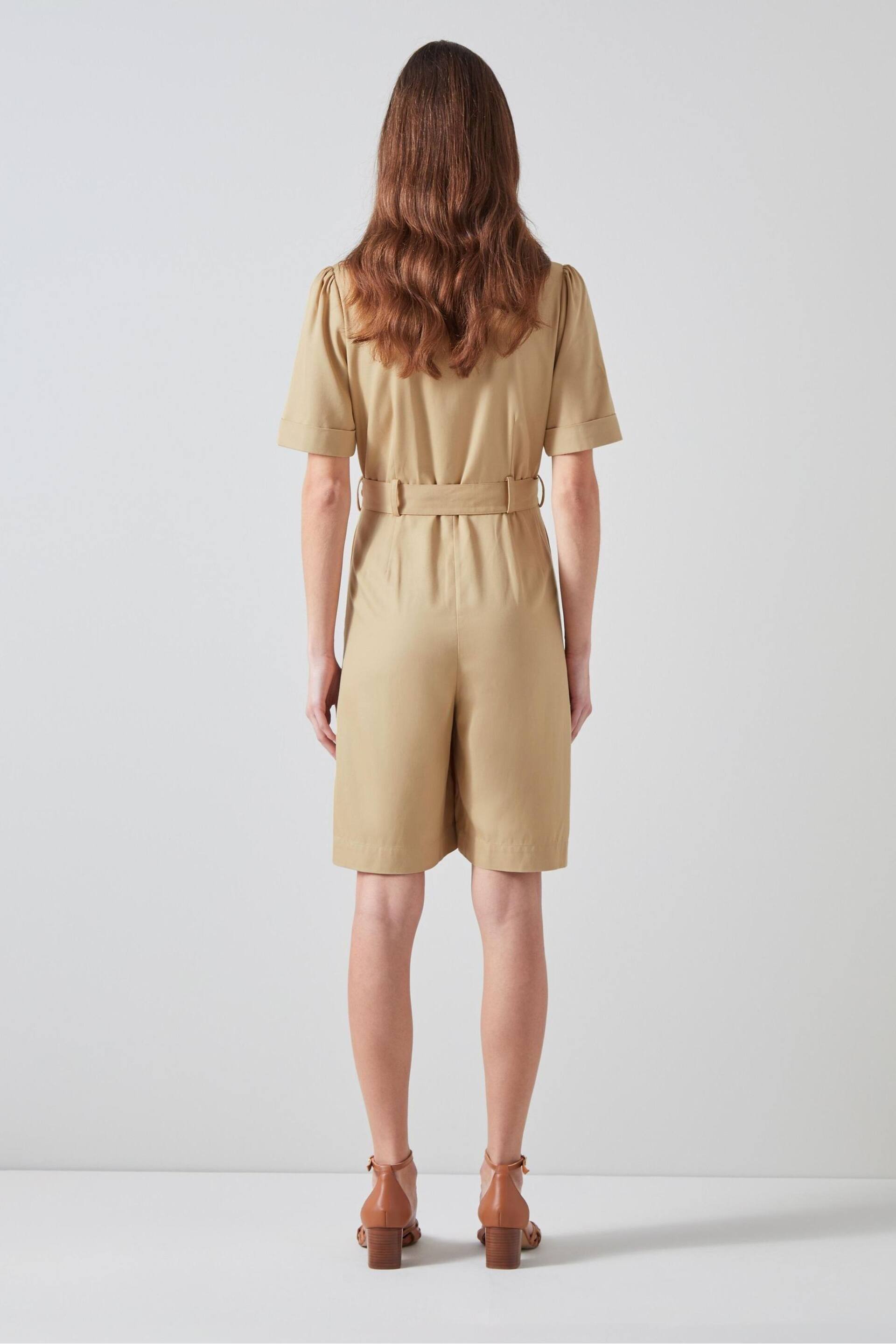 LK Bennett Stella Lined Blend Belted Jumpsuit - Image 2 of 3