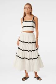 Forever New White Lissy Ric Rac Maxi Skirt - Image 5 of 5