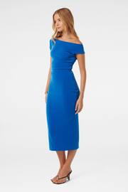 Forever New Blue Alexa Tipped Shoulder Bodycon Midi Dress - Image 3 of 4