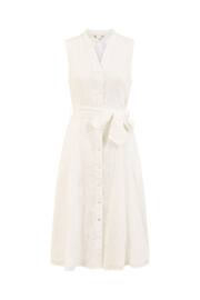 Yumi White Flower Broderie Anglaise Cotton Shirt Dress - Image 5 of 5