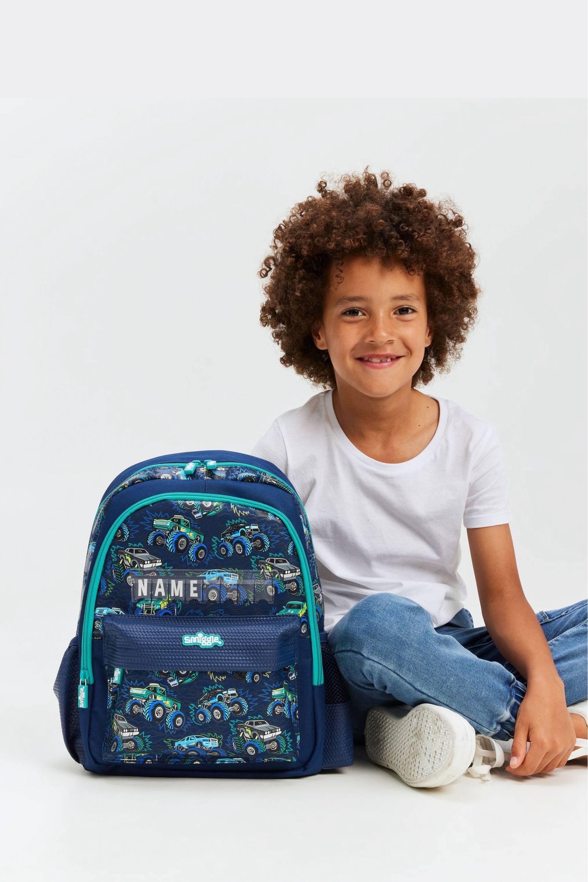 Smiggle Blue Blast Off Junior Id Backpack - Image 1 of 5