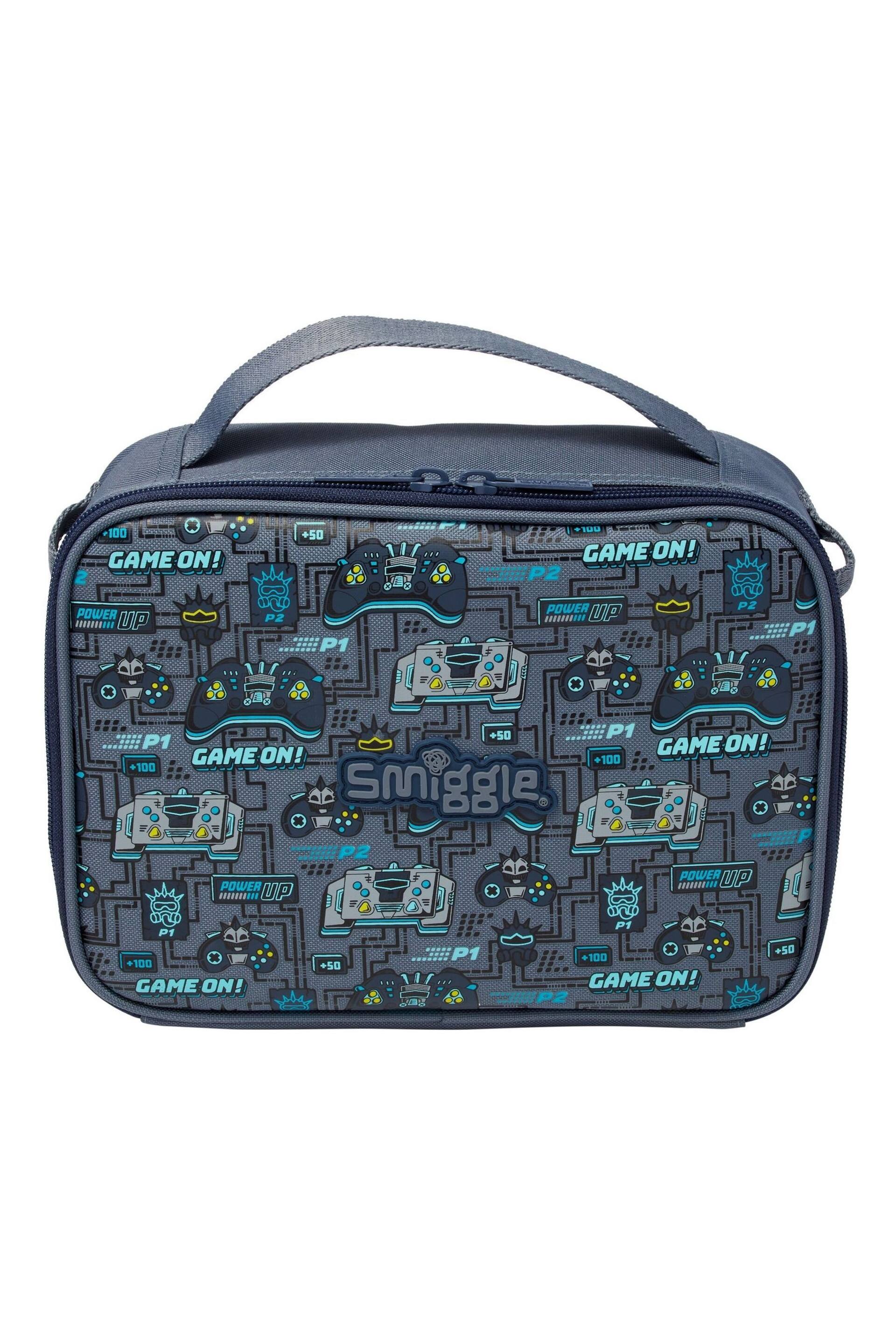 Smiggle Grey Epic Adventures Oblong Attach Lunchbox - Image 1 of 5