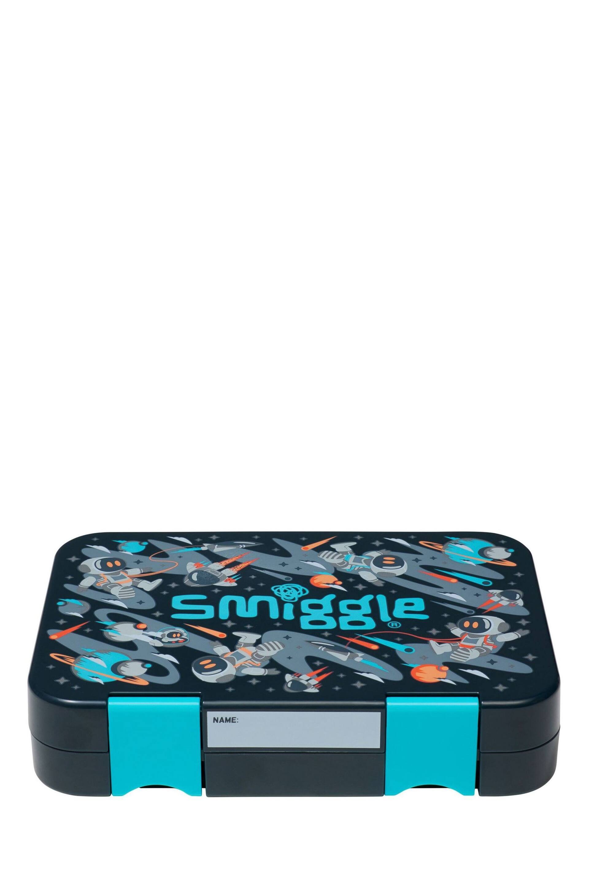 Smiggle Grey Blast Off Medium Happy Bento Lunchbox - Image 3 of 3