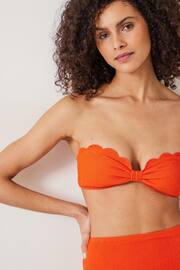 Hush Orange Stella Scallop Bandeau Bikini Bottom - Image 4 of 5