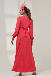 Jolie Moi Pink Tone Giulia Long Sleeve Maxi Dress - Image 2 of 5